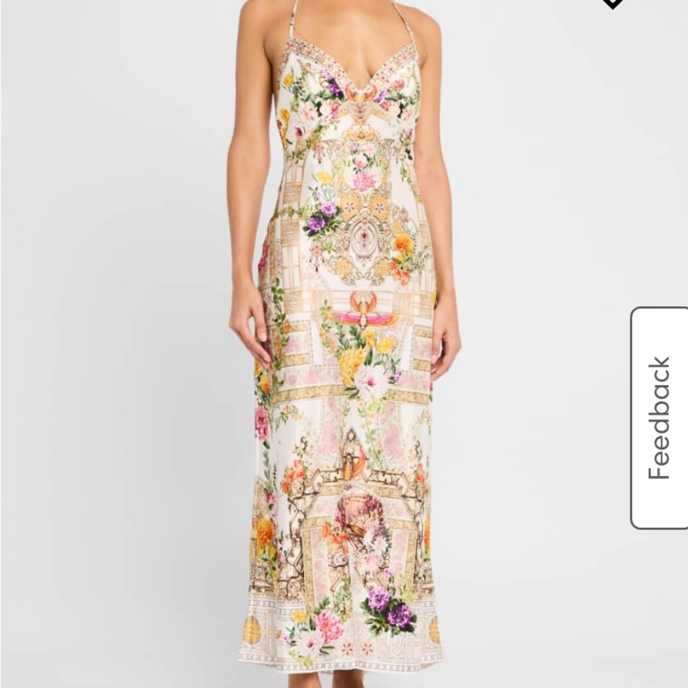 NWT Camilla Silk Egyptian Chain Open Back Size Small Gold Rose - Picture 13 of 14
